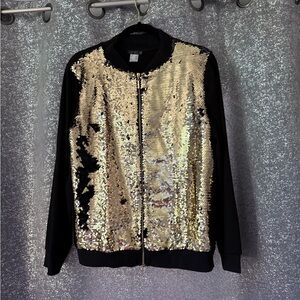 NNW….Venus Black Top with Gold Sequins…SZ M